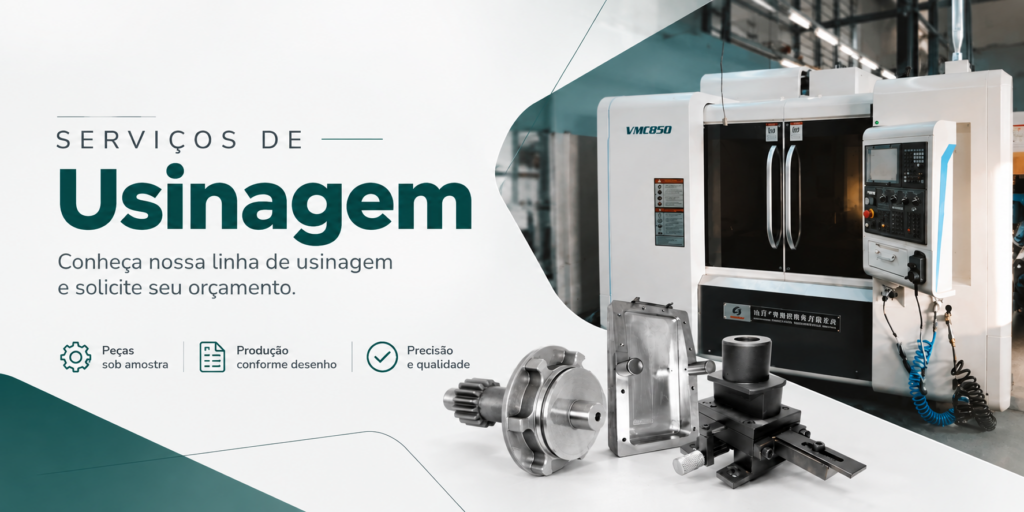 Usinagem personalizada com equipamentos de alta precisão